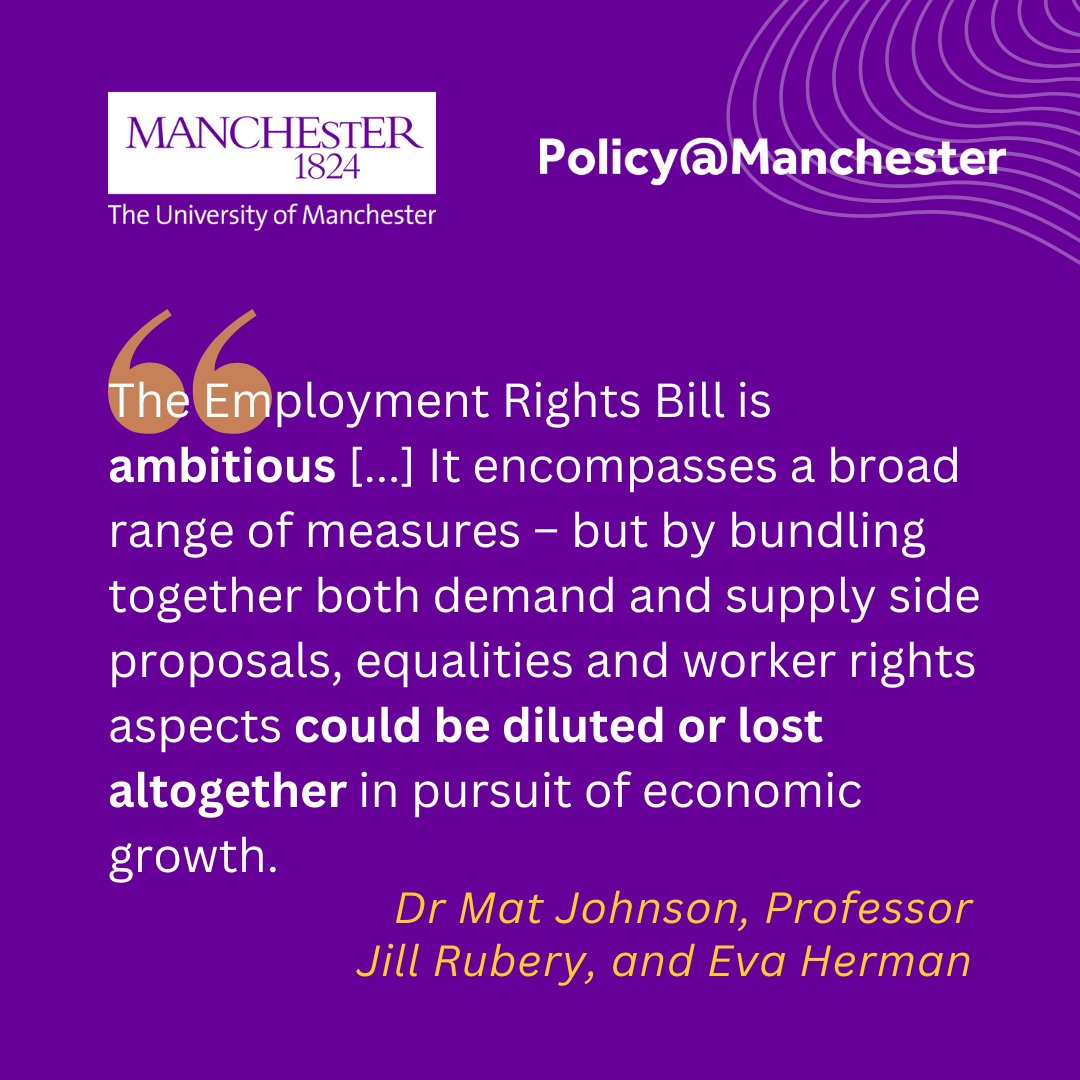 Policy@Manchester (@uompolicy) on Twitter photo ๐ผ Where do workers' rights sit in the mission to tackle economic inactivity?
๐ In this article, academics from <a href="/WorkEqualities/">Work & Equalities Institute</a> discuss the impact of proposed reforms in the Employment Rights Bill and whether they go far enough.
๐ Read the article: blog.policy.manchester.ac.uk/posts/2025/03/โฆ ๐ผ Where do workers' rights sit in the mission to tackle economic inactivity?
๐ In this article, academics from <a href="/WorkEqualities/">Work & Equalities Institute</a> discuss the impact of proposed reforms in the Employment Rights Bill and whether they go far enough.
๐ Read the article: blog.policy.manchester.ac.uk/posts/2025/03/โฆ