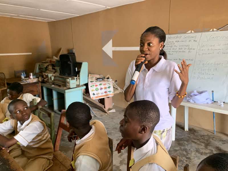 ASOPNIGERIA's tweet photo. Day 9 | Adegbola Memorial Grammar School, Akure
Today’s workshop brought science to life, literally!

From real lab tools to powerful questions, students dove into how vaccines protect lives and why science is key to public health in Africa🌍

It’s not just learning, it’s legacy! https://t.co/e3v3j4XkAg