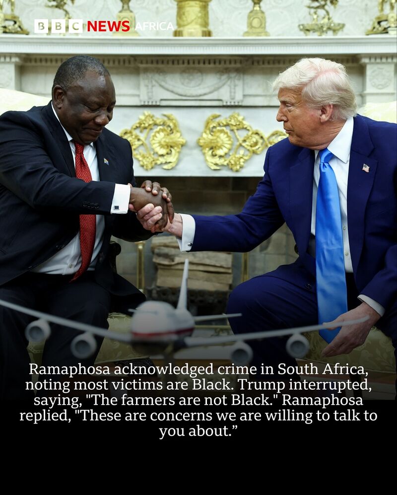 I don't know, but Ramaphosa looks as if he is in a state of discomfort with this handshake 🤝😂