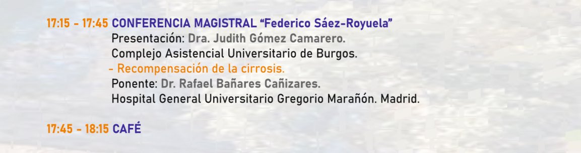 ¿Aún no te has inscrito a la reunión de este año? ! No te puedes perder la conferencia magistral de #acylhe2025 a cargo del Dr Bañares sobre recompensación en cirrosis hepática 

✍️A través de FOSA