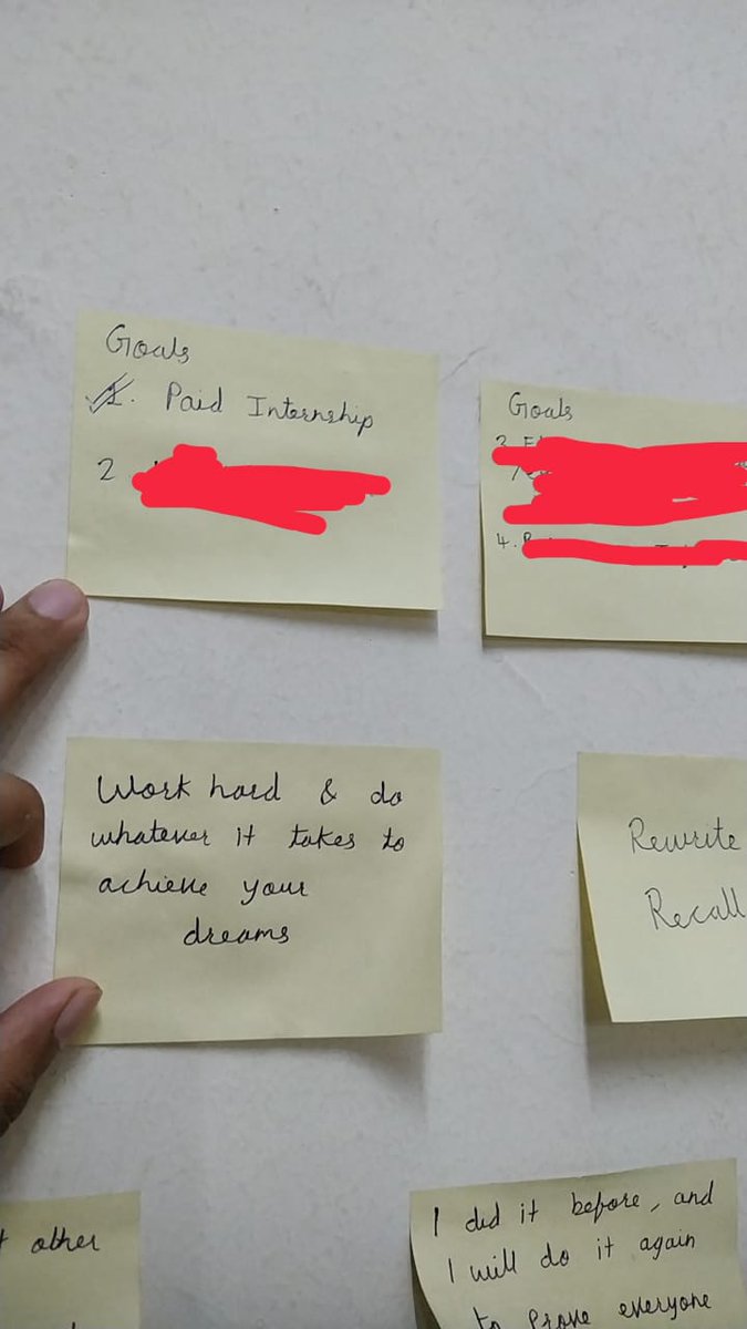 ArpitGaikw25178's tweet photo. Just achieved 1/4 goals I wrote down and stuck on my wall been looking at them every day, manifesting it.
Today, that vision became real: I got my first paid internship! 💼💸
Proof that focus + belief works.
Let’s keep going 🚀 #Manifestation #FirstInternship #Grateful https://t.co/xHkwLooRMv