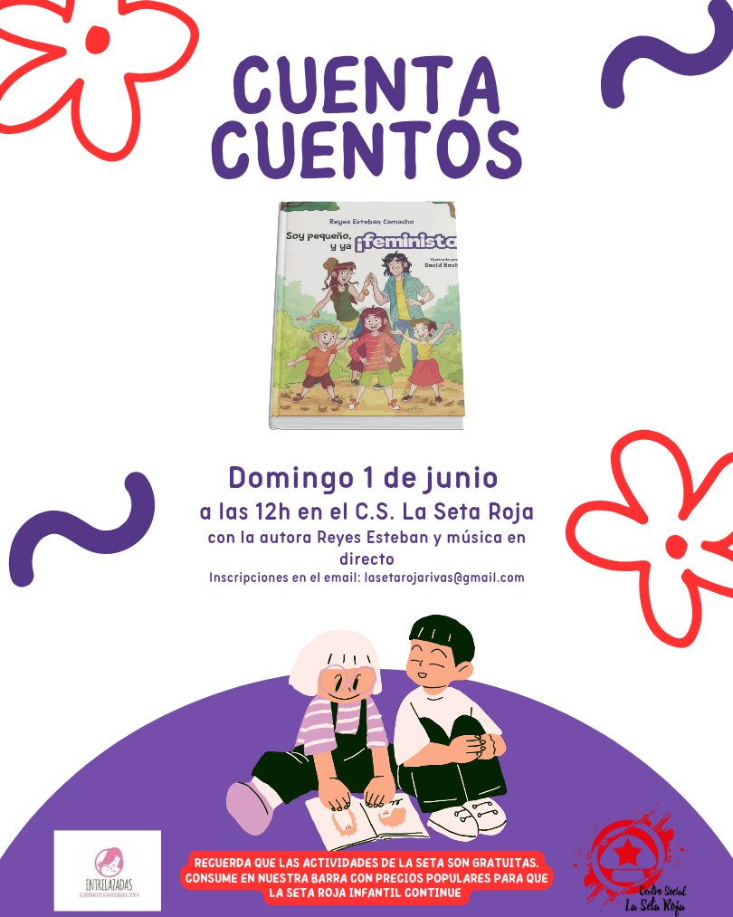 LaSetaRoja's tweet photo. Última actividad de la Seta Roja infantil de este curso
¡No te la pierdas! 
Inscripciones en nuestra mail: lasetarojarivas@gmail.com https://t.co/TWyCP2sZkv