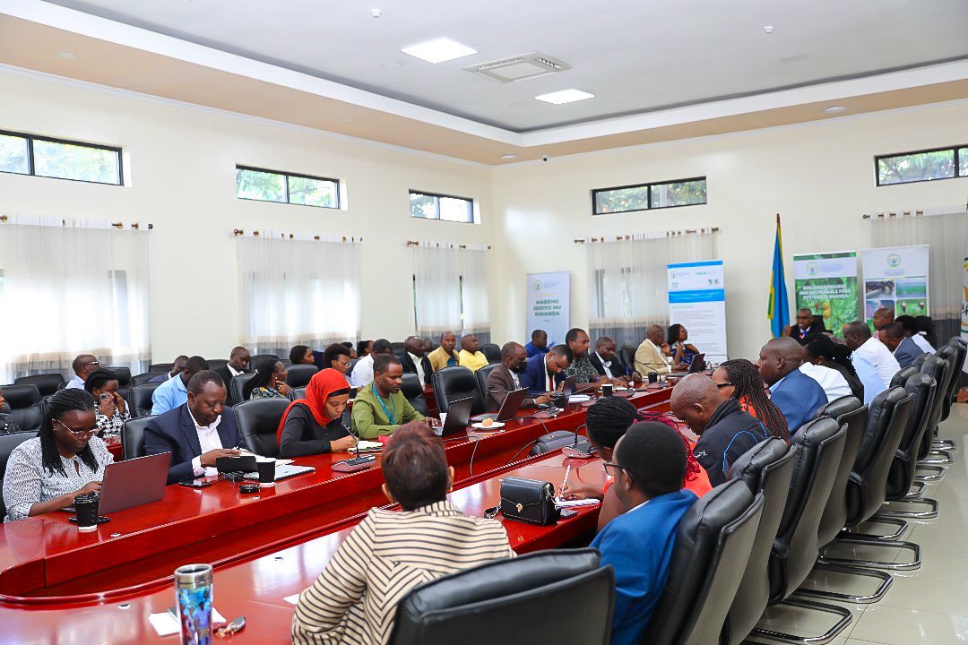 Ministry of Agriculture & Animal Resources |Rwanda (@rwandaagri) on Twitter photo Ku wa 22 Gicurasi 2025, Umunyamabanga wa Leta <a href="/SERwigamba/">Eric Rwigamba</a> yayoboye inama nyunguranabitekerezo ku iterambere ry'ubugenzuzi n'ubucuruzi bw'inyama.
Haganiriwe ku ishyirwa mu bikorwa n'iyubahirizwa ry'amabwiriza agenga ubucuruzi bw'inyama nāishyirwaho ry'abagenzuzi b'inyama bigenga. Ku wa 22 Gicurasi 2025, Umunyamabanga wa Leta <a href="/SERwigamba/">Eric Rwigamba</a> yayoboye inama nyunguranabitekerezo ku iterambere ry'ubugenzuzi n'ubucuruzi bw'inyama.
Haganiriwe ku ishyirwa mu bikorwa n'iyubahirizwa ry'amabwiriza agenga ubucuruzi bw'inyama nāishyirwaho ry'abagenzuzi b'inyama bigenga.