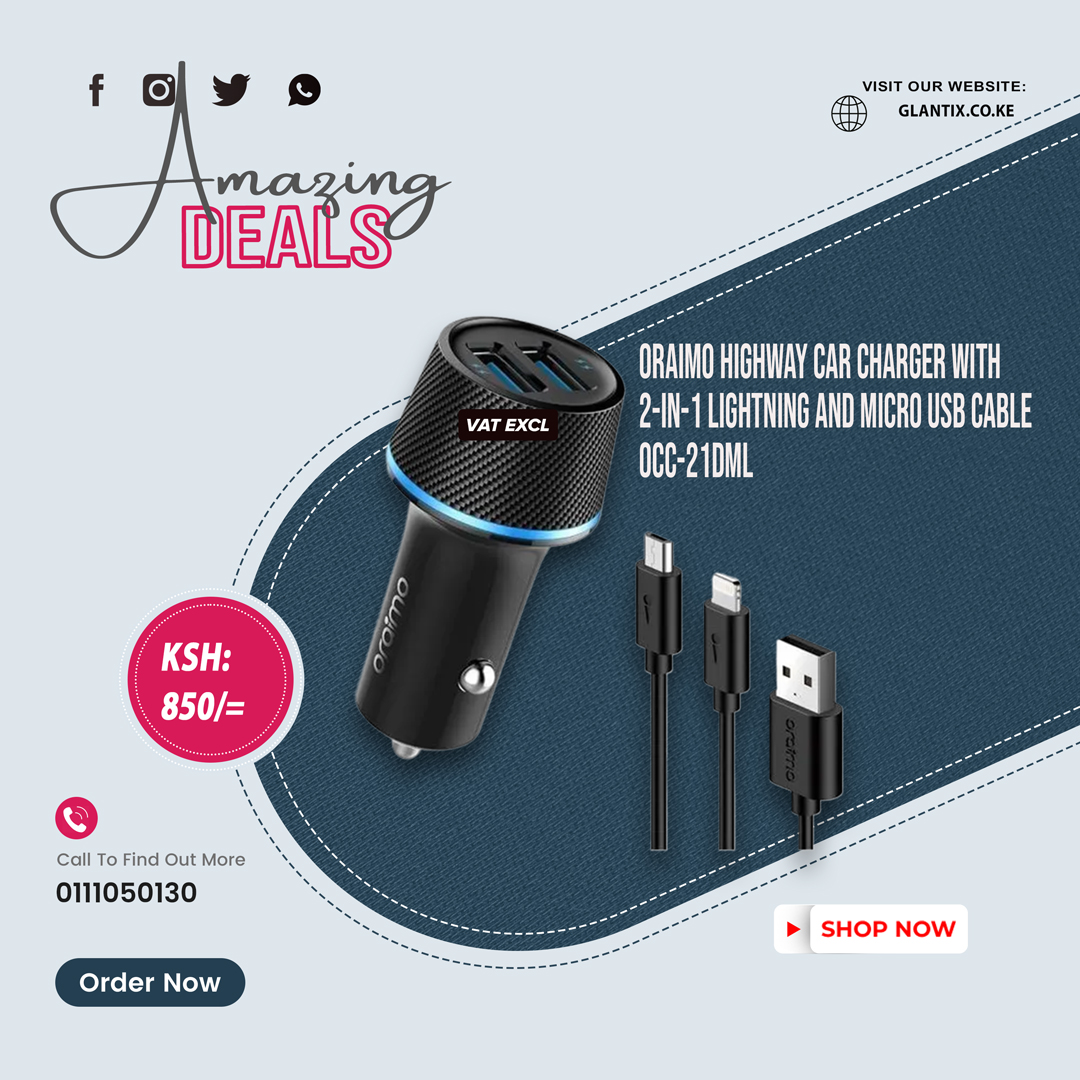 glantixke's tweet image. 🚗⚡ Charge up anywhere, anytime!
Oraimo car chargers keep your devices powered on the go – fast, safe, and built for every drive 🔌🚘

📍 OCC-21D • OCC-73D • OCC-32D • OCC-1152D-X93 • OCC-21DML
🔋 Choose your charge. Stay connected.

#Oraimo #CarCharger #PowerOnTheGo…