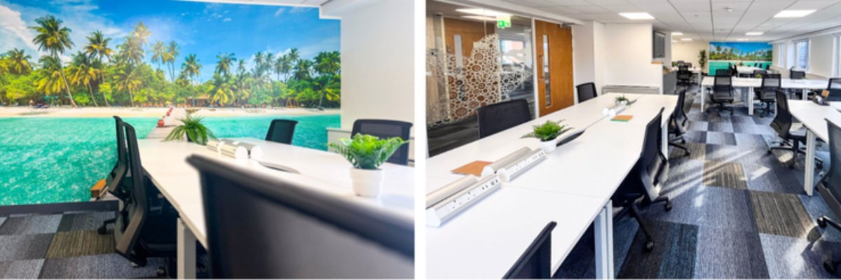 Office 507 - Good to Go from Head to Toe 🏢

Light, airy, and sporting a fabulous beach mural. Office 507 is the cheeriest 32-desk office in Bristol. Equipped with wall-mounted whiteboards, a big screen, and a breakfast bar.
.
hubs.la/Q03nLFsy0

#desklodge #bristol