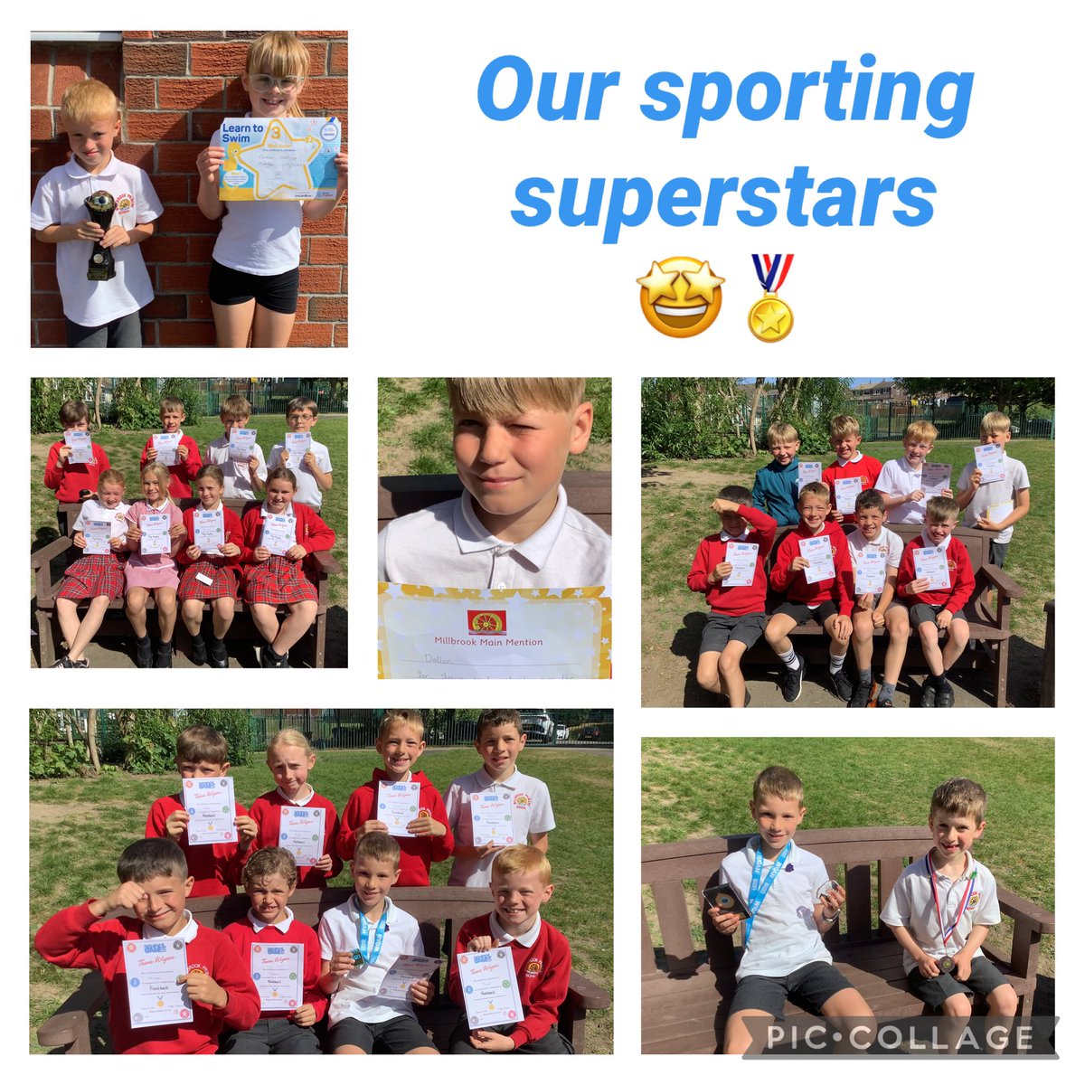 MillbrookWigan_'s tweet photo. A fantastic week of sport for our sporting superstars! Celebrating tag rugby, football, swimming and cricket👏🏅😁#mbpe #sportisfun #teamwork https://t.co/H2HXDR1oK7