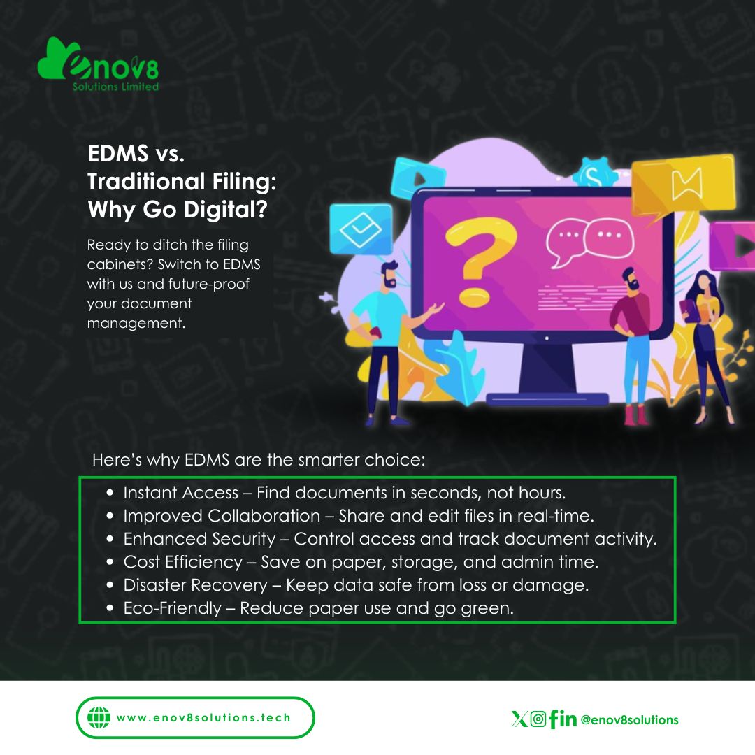 Enov8Solutions's tweet image. Ready to ditch the filing cabinets? Switch to EDMS with Enov8 Solutions and future-proof your document management.

#EDMS #PaperlessOffice #EDMS #enov8solutions #cybersecurity #CloudSecurity #infosec #Johnson