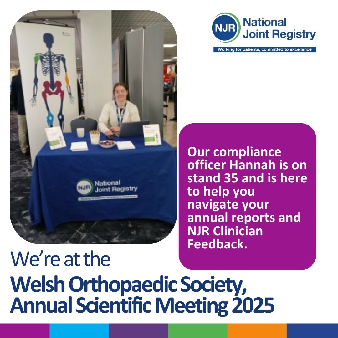 It’s day two of #WOSAM in Wales and don’t forget, you can find us at Stand 35 and our Compliance Officer Hannah is here to help you to navigate your NJR reports.