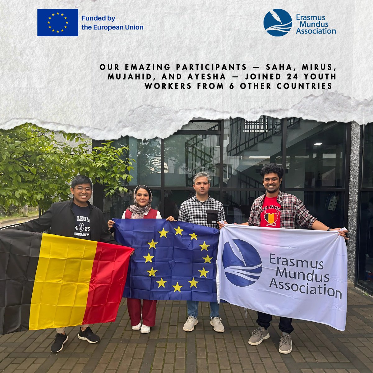 Erasmus_Mundus's tweet image. 🇧🇪 Meet #TeamBelgium at Kobuleti, Georgia! 4 EMA youth joined peers from 6 other countries to kick off #DigitalSustainability with skills, stories &amp;amp; a Mug Exchange that brewed instant connections ☕🌍 #ErasmusPlus