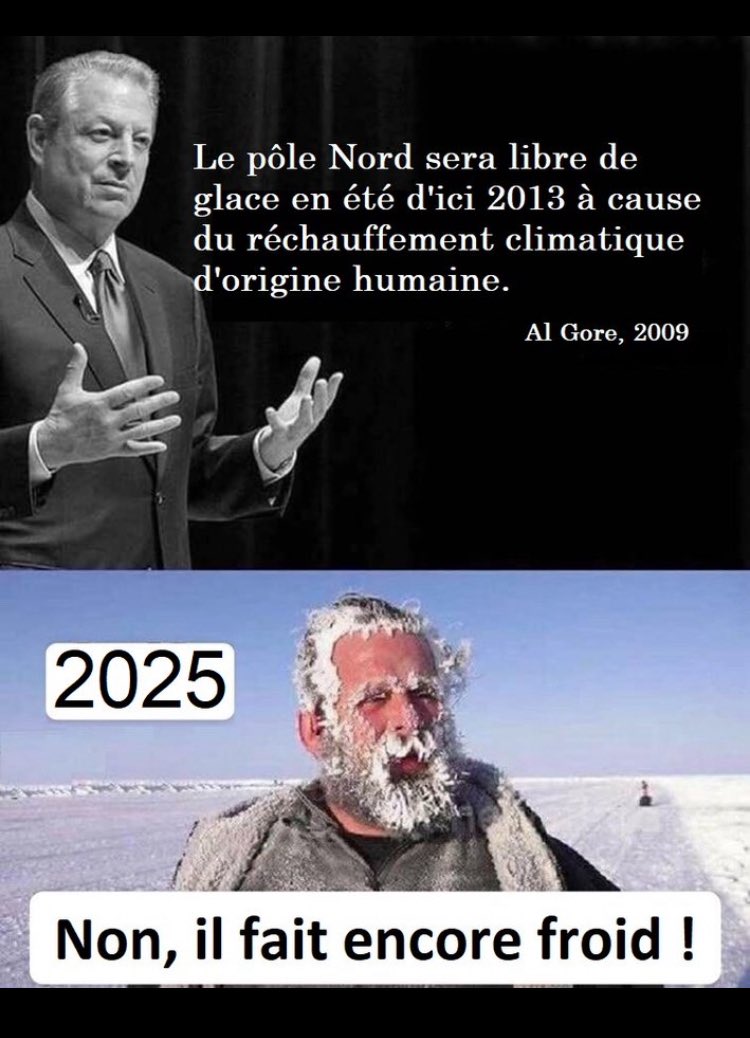 Pour tout les benêts qui croient au réchauffement climatique 🤣🤣🤣🤣