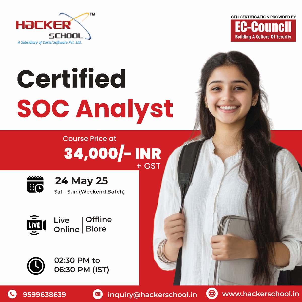 hackerschoolin's tweet image. Certified SOC Analyst- upcoming batch

Join now: hackerschool.in/courses/certif…

Contact Details: 
📞 +91-95996 38639 
📧 inquiry@hackerschool.in 
🌐 hackerschool.in

#CertifiedSOCAnalyst #SOCAnalystTraining #CyberSecurityCourse #CEHCertified #Hackerschool