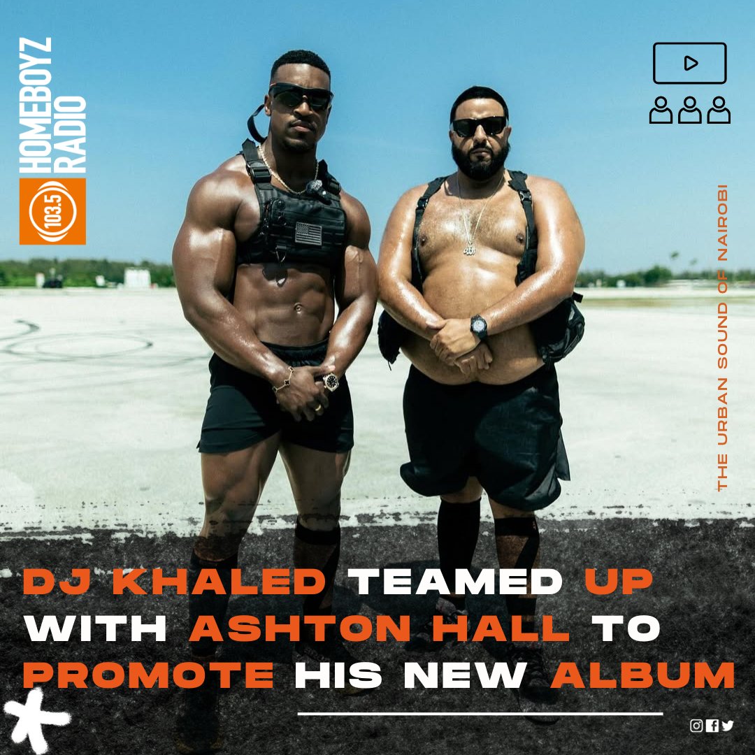 HomeboyzRadio's tweet image. DJ Khaled just pulled up with Ashton Hall to bless the streets — new album on the way and the vibes are not regular! 🔥📀 Who’s ready for another anthem? 

#AnotherOne #DJKhaled #AshtonHall #HBRInteractions #TheJamSession