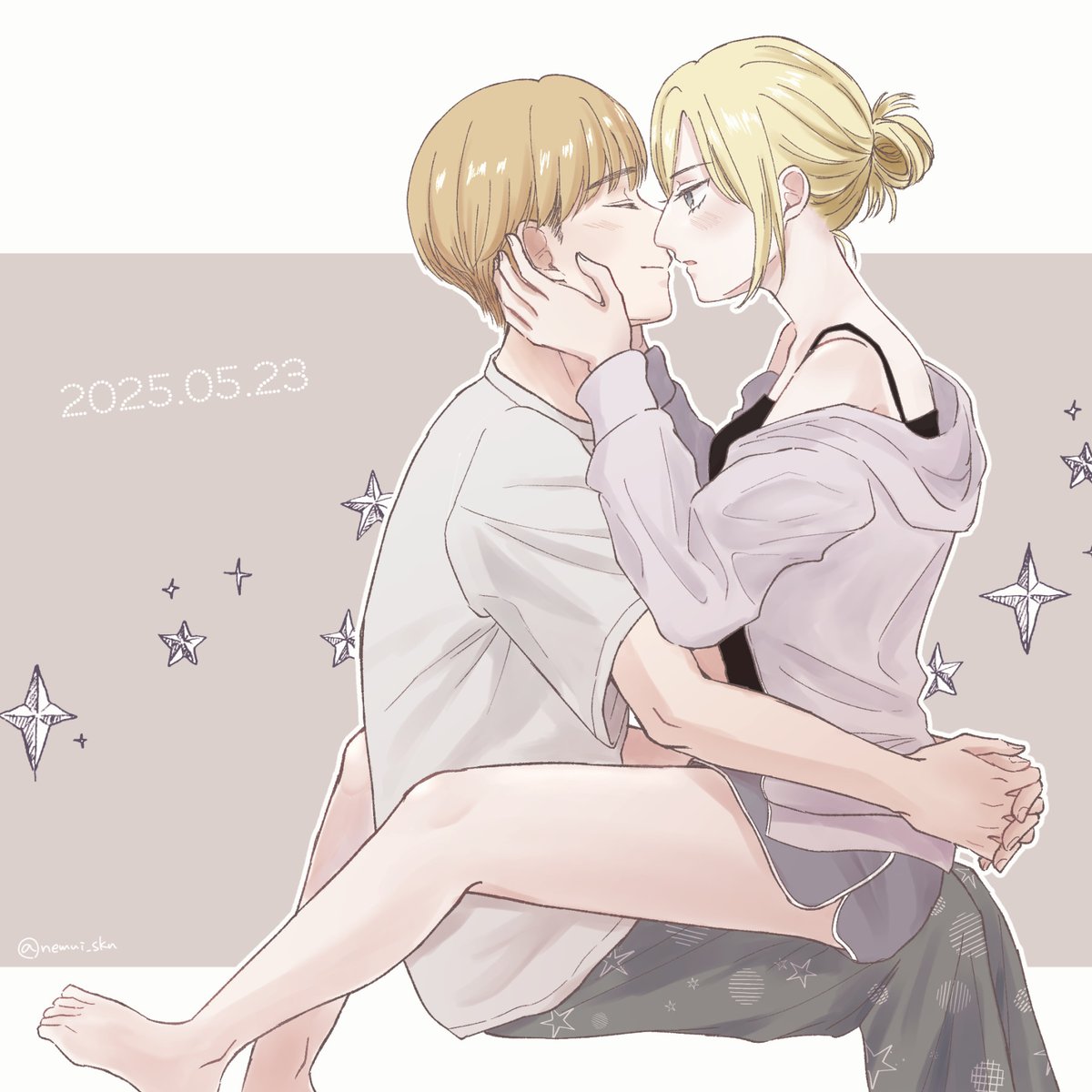 nemui_skn's tweet photo. #アルアニ #aruani 
キスの日🥰 https://t.co/ox08sG4ID8