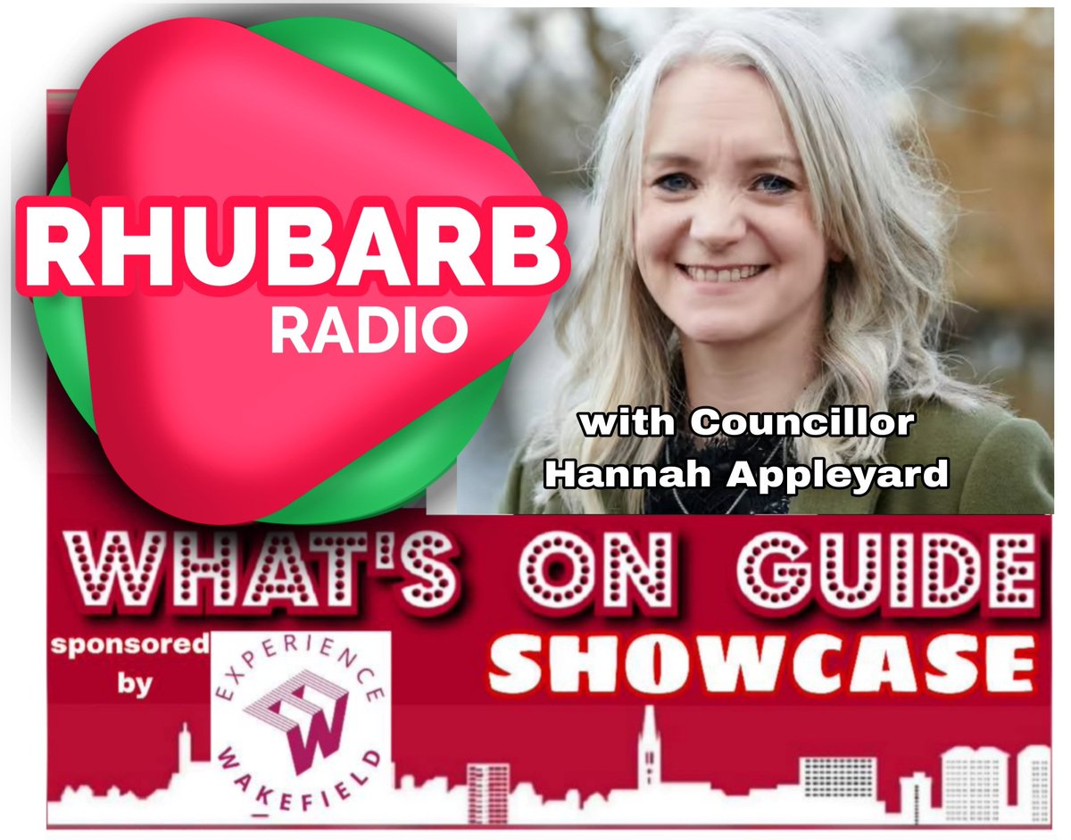 Rhubarb Radio (@rhubarbradio) on Twitter photo On the What's On Guide Showcase this evening at 8pm on <a href="/rhubarbradio/">Rhubarb Radio</a> with Experience Wakefield, Dave Adams welcomes Councillor Hannah Appleyard from Wakefield Council to talk about all the exciting events taking place across the District covering the next month. On the What's On Guide Showcase this evening at 8pm on <a href="/rhubarbradio/">Rhubarb Radio</a> with Experience Wakefield, Dave Adams welcomes Councillor Hannah Appleyard from Wakefield Council to talk about all the exciting events taking place across the District covering the next month.