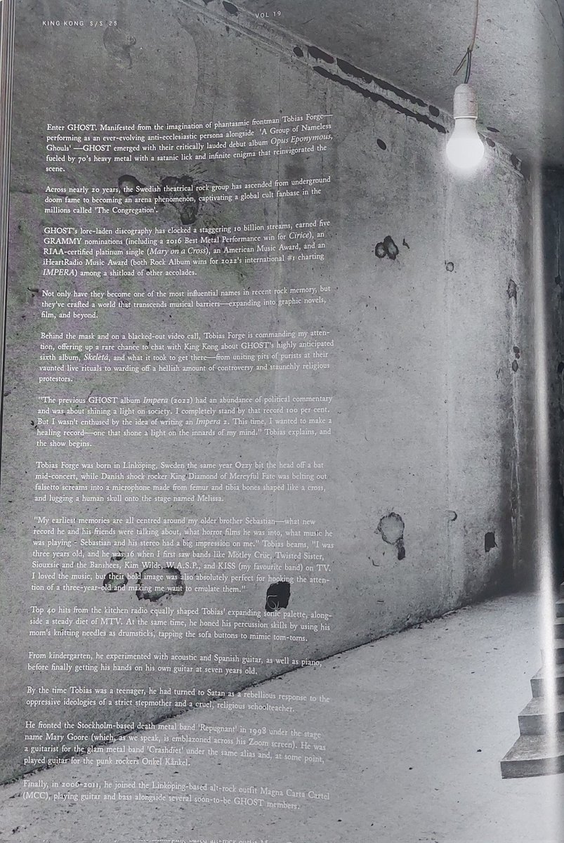 tobleronefudgie's tweet image. The King Kong Magazine issue 19 (Ghost part) in a π§΅
#tobiasforge #thebandghost #ghosttwt #papavperpetua #lachryma #skeleta #satanized #peacefield #umbra #excelsis #guidinglights #deprofundisborealis #cenotaph #missiliaamori #marksoftheevilone #kingkongmagazine