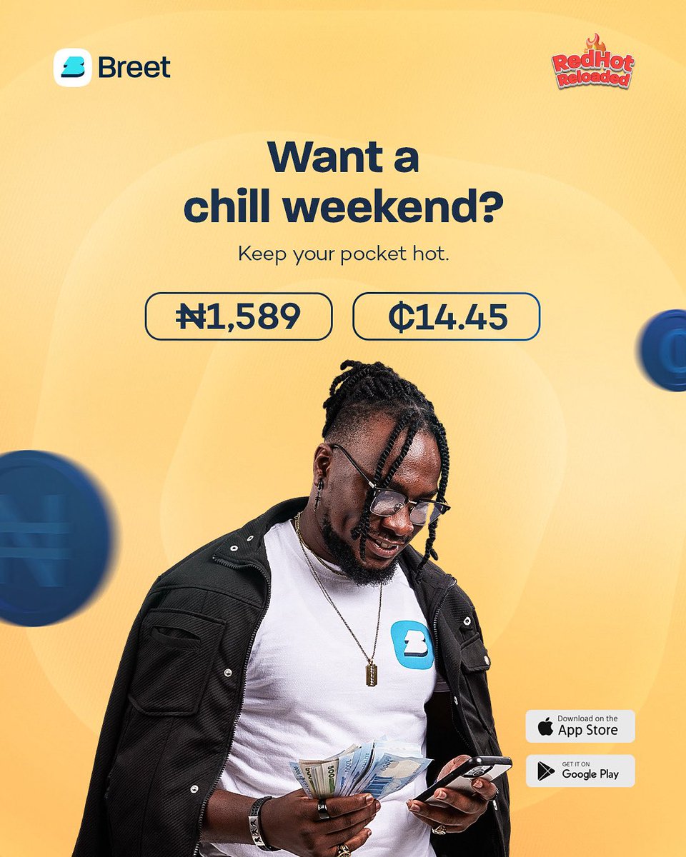 breetapp's tweet image. TGIF, Breet Gang 🥳

Nothing says “have a good weekend” like a hooge credit alert.

So, cash out with our Red-Hot Reloaded rates, and enter the weekend like the proper baller you are! 🤑

Link in our bio to trade. 

#RedHotRatesReloaded #BreetApp #CryptoTradingApp #TGIF