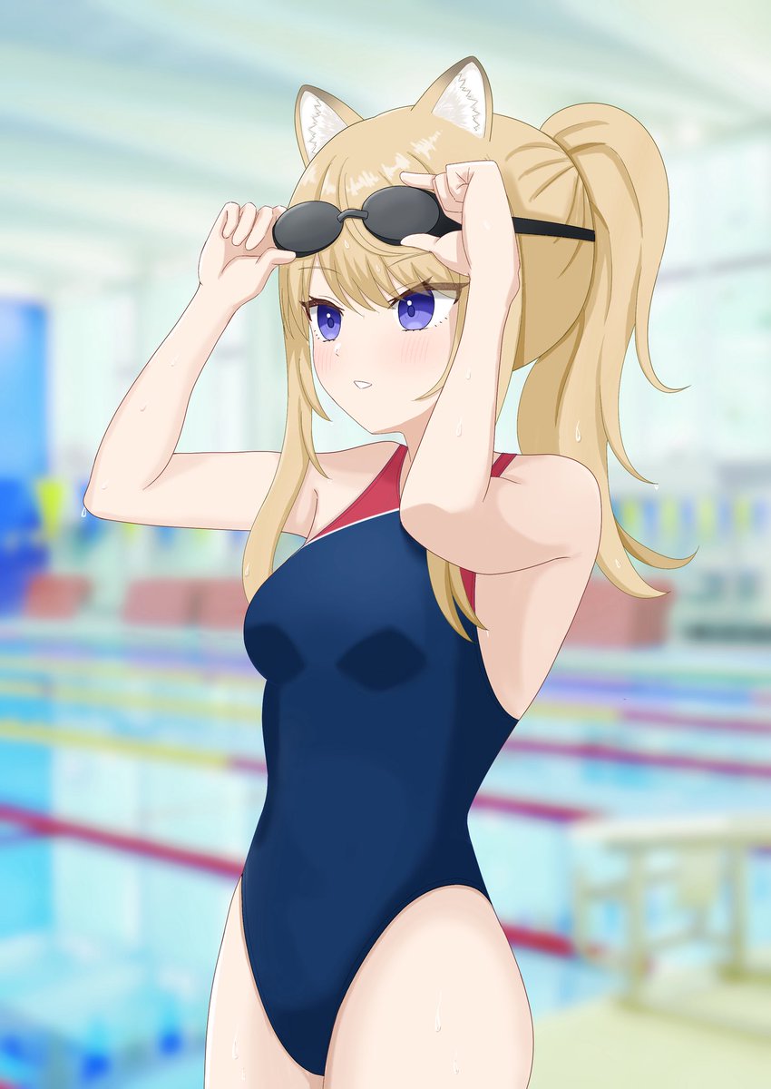 akachi1018's tweet image. 近所のプールに最近、美少女お姉さん犬が良く来ると話題になっているらしい…

#kmnzart #kmnzlita