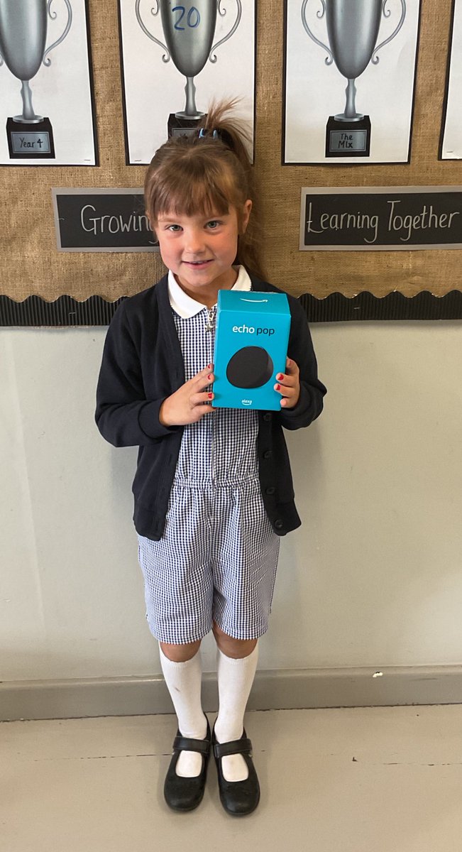 Huge well done to this half term’s attendance league table winners <a href="/StPetersYear1/">St Peter’s Year 1</a> and also our Echo Dot Raffle Winner 🏆 #AttendanceMatters #TeamStPeters