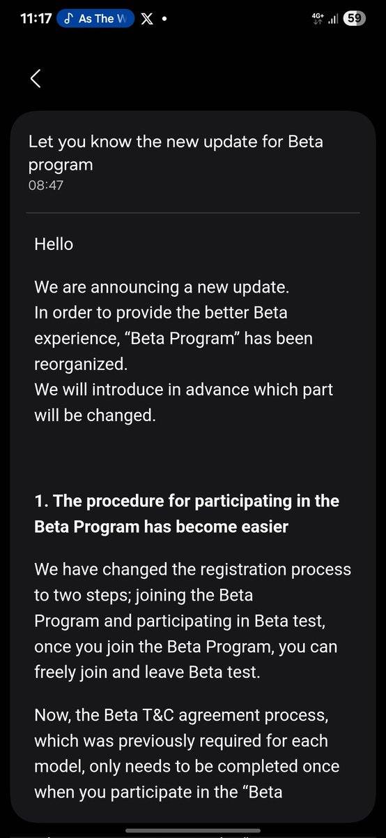 Robbie Rankin (@robertr45967392) on Twitter photo I just got this notification in the Samsung Members app, and I'm on the S24 Ultra, so does that mean the beta is coming to the S24 series too? I have seen posts, but it was for the s25 series. <a href="/thatjoshguy69/">That Josh Guy</a> I just got this notification in the Samsung Members app, and I'm on the S24 Ultra, so does that mean the beta is coming to the S24 series too? I have seen posts, but it was for the s25 series. <a href="/thatjoshguy69/">That Josh Guy</a>