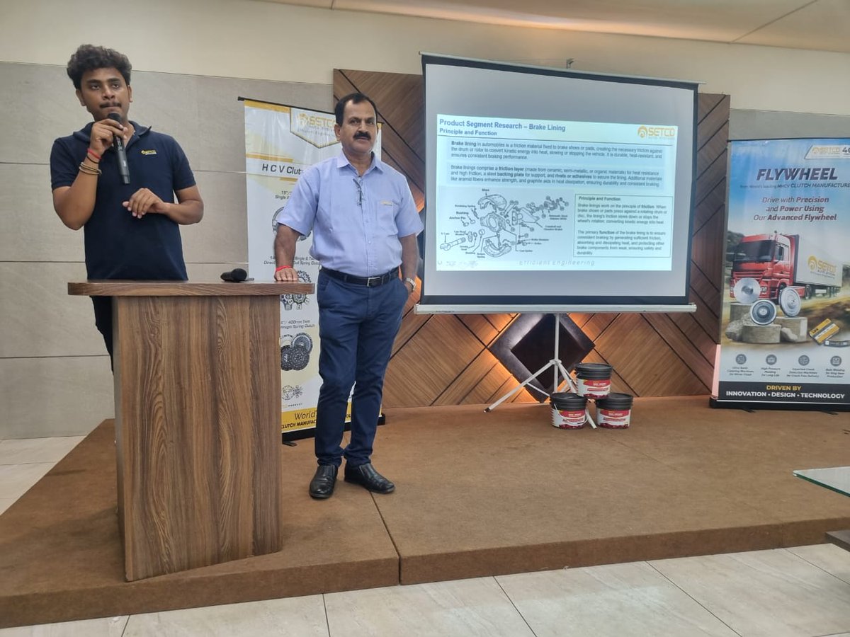SetcoAutomotive's tweet photo. Our Mechanic Meet at Vadodara, Gujarat!
An insightful session with our expert mechanics explored Setco LIPE Clutches and SAP solutions to ensure better, smoother rides. 

#SetcoAutoSystems #Clutchleaders #Leadersintruckparts #Alliedproducts #Setcoil #Mechanictraining https://t.co/7W3oxKvz5c