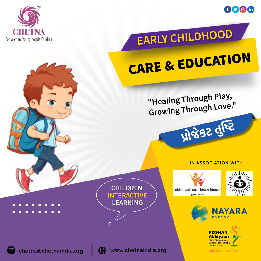 ✨From fear to friendship — little Yug’s journey reminds us that with the right care, every child can shine. Under #ProjectTushti, CHETNA’s educators turned anxiety into joy using empathy, play, and connection. 💛
#CHETNAIndia #EarlyChildhoodCare #AnganwadiStories #ChildFirst