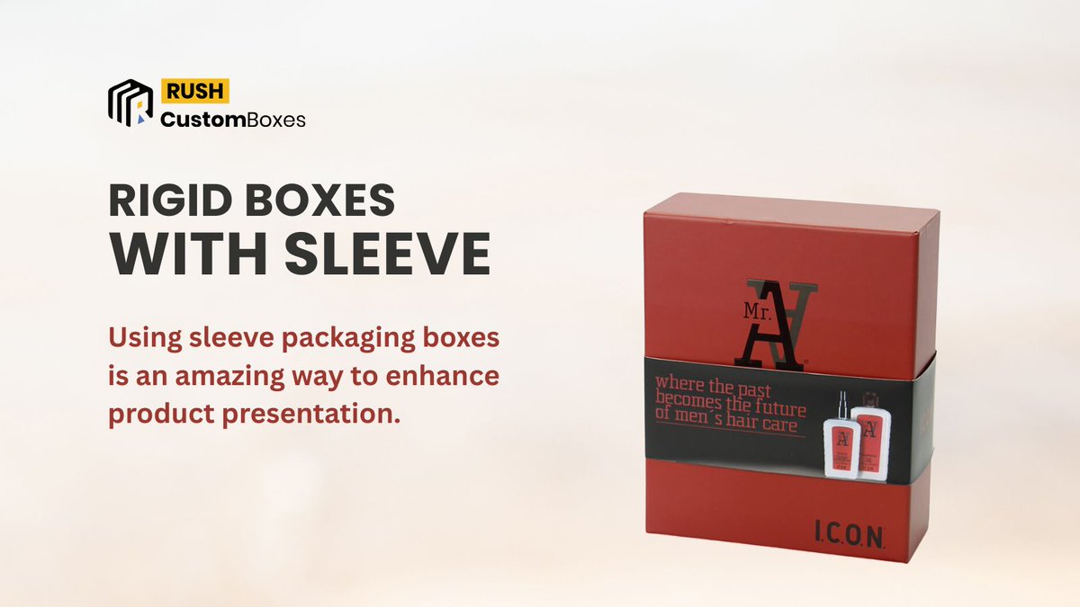 Rushcustomboxuk's tweet image. Looking for packaging that feels premium and professional? Rigid boxes with sleeves offer both style and security in one simple design. Perfect for bold branding and safe shipping.

#RigidSleeveBoxes #LuxuryPackaging #CustomBoxDesign #PrintedSleeves #RetailPackaging #UKPackaging