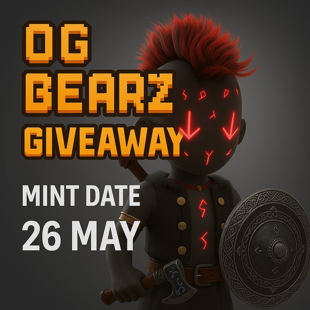 Noxorium1's tweet photo. 🚨 OG BEARZ  WL Giveaway!🐻

I’ve partnered with @OGBearzNFT to give away :

🎟️ 1 GTD &amp; 2 FCFS (25 RON) 

To enter:
Follow @Noxorium1  &amp; @OgBearz 
Like &amp; RT this post
Tag 2 friends

Join Ronen Discord: https://t.co/JWw3ilk4YL

Drop your Ronin wallet address (no RNS)

ends in 24h https://t.co/YiKGXOcUfa