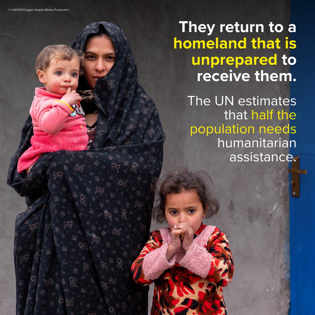 Refugees's tweet photo. Mass return of Afghans has created a crisis upon crisis.

They want to rebuild their lives, but dwindling support threatens their future.

The world must not abandon the people of Afghanistan.