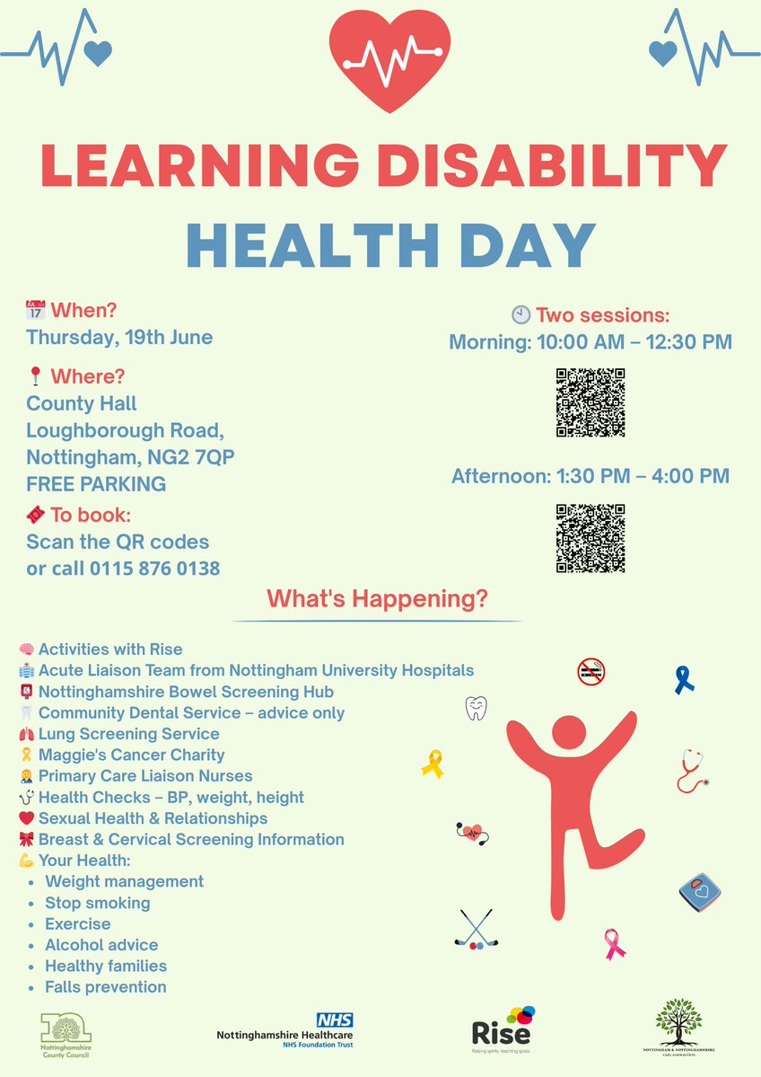 Acute Learning Disability Liaison Team (@nuh_ldlt) on Twitter photo πLEARNING DISABILITY HEALTH DAY 2025 π
Come and join us to celebrate and raise awareness alongside other services and colleagues:
π - Thursday 19th June
π - 10am-4pm
π©- County Hall NG2 7QP
<a href="/NottsHealthcare/">Nottinghamshire Healthcare</a> <a href="/NottsPCLN/">Learning Disability Primary Care Liaison Nurses</a> <a href="/nottmhospitals/">Nottingham University Hospitals</a> πLEARNING DISABILITY HEALTH DAY 2025 π
Come and join us to celebrate and raise awareness alongside other services and colleagues:
π - Thursday 19th June
π - 10am-4pm
π©- County Hall NG2 7QP
<a href="/NottsHealthcare/">Nottinghamshire Healthcare</a> <a href="/NottsPCLN/">Learning Disability Primary Care Liaison Nurses</a> <a href="/nottmhospitals/">Nottingham University Hospitals</a>