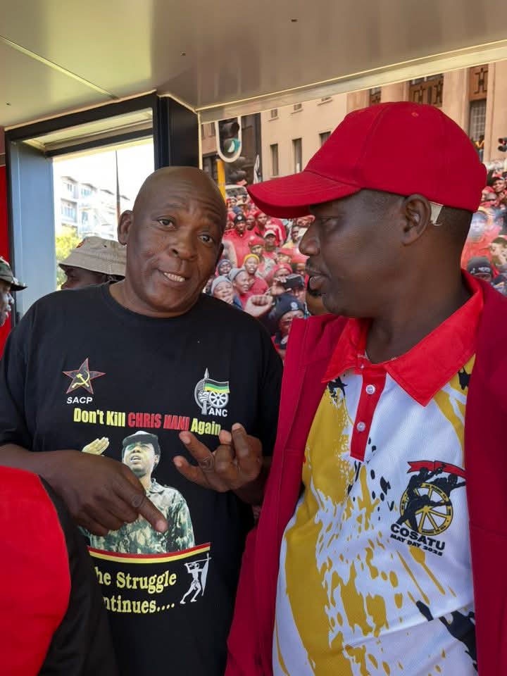 _cosatu's tweet photo. #COSATU Limpopo supports the
National Union of Mineworkers North East Region march against retrenchments under way in Polokwane @CapricornFM @CapricornFMNews @deptoflabour @CCMA_SA @DMPR_ZA @OtpLimpopo @PhophiRamathuba #DefendCollectiveBargaining #NUMSaysnoToRetrenchments https://t.co/TvFSBl26If
