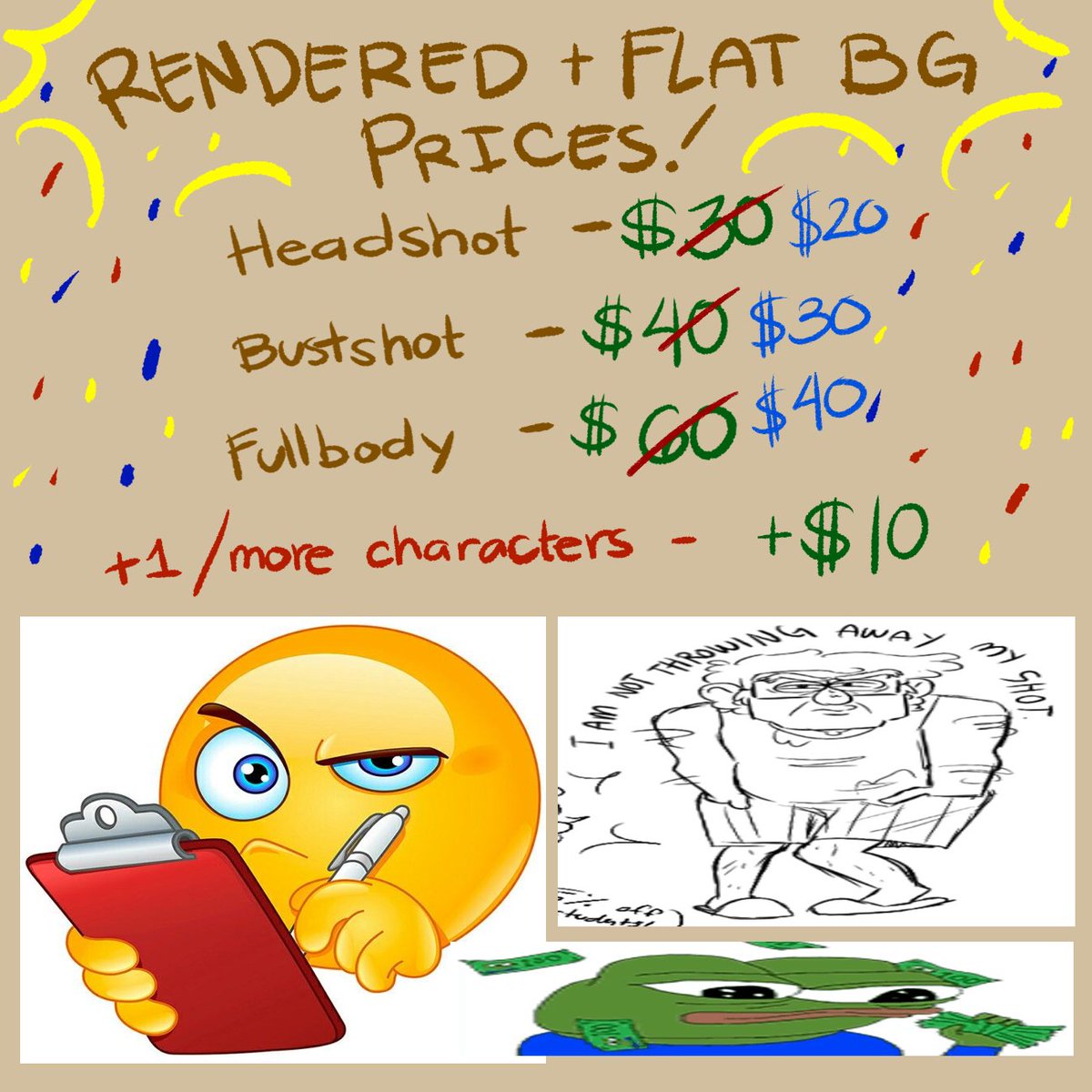 Psst_Jei's tweet image. NEW PRICES!!! Needed cash for a bit ueueueue #commissionsopen