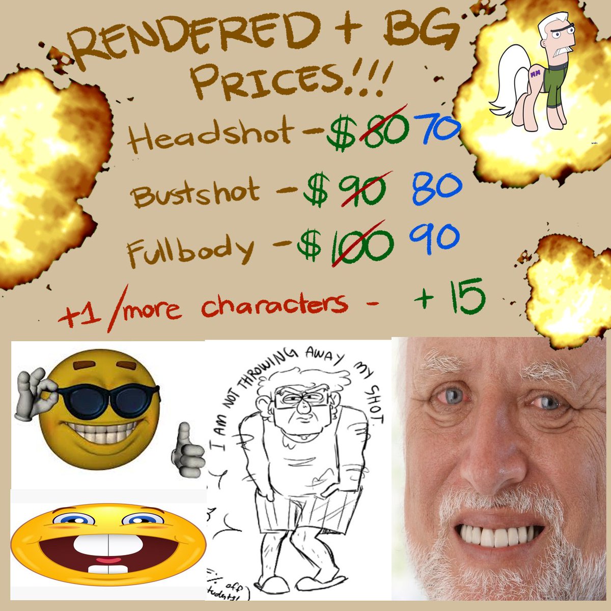 Psst_Jei's tweet image. NEW PRICES!!! Needed cash for a bit ueueueue #commissionsopen