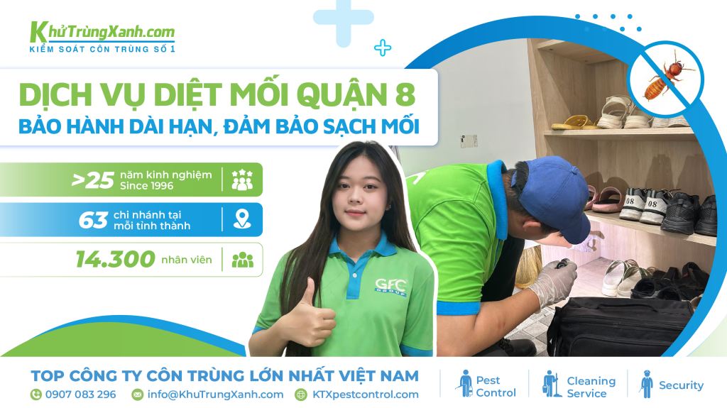 Diệt côn trùng KTX - dịch vụ diệt mối Quận 8 với công nghệ hiện đại, an toàn và kỹ thuật viên giàu kinh nghiệm, cam kết xử lý tận gốc tổ mối, ngăn ngừa tái phát
Xem ngay: ktxpestcontrol.com/dich-vu-diet-m…
#dich_vu_diet_moi_quan_8 #KTX_pest_control
Liên hệ 0904 423 880
