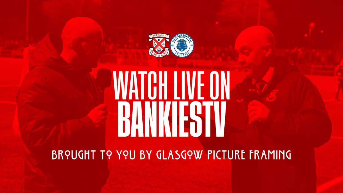Clydebank FC (@clydebankfc) on Twitter photo 📺 You can tune into Sunday's SLFL play-off second leg at home to <a href="/MusselburghAth/">Musselburgh Athletic</a> via <a href="/BankiesTV/">Bankies TV</a>.
Join Paul and COD from around 2:30pm for all the build up and action - available to stream worldwide.
👉 Get your match pass: bankiestv.co.uk 📺 You can tune into Sunday's SLFL play-off second leg at home to <a href="/MusselburghAth/">Musselburgh Athletic</a> via <a href="/BankiesTV/">Bankies TV</a>.
Join Paul and COD from around 2:30pm for all the build up and action - available to stream worldwide.
👉 Get your match pass: bankiestv.co.uk
