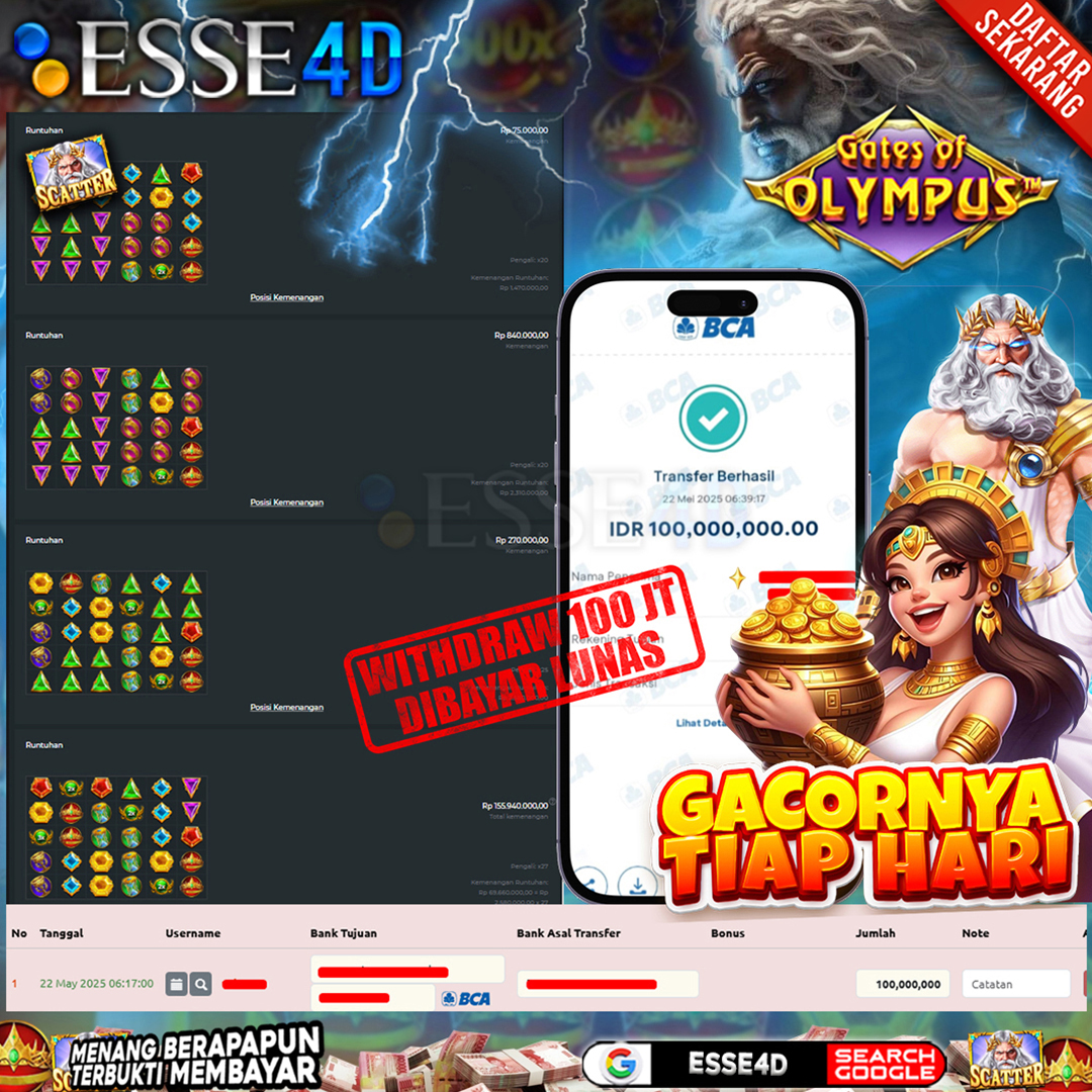esse4d's tweet photo. Gates Of Olympus 
Pola Gacor Terpercaya PAsti MAxwin
#ESSE4D https://t.co/cP6OieSbuf