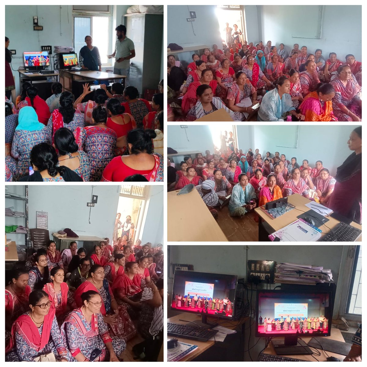 આજ રોજ માનનીય મંત્રીશ્રીના અધ્યક્ષ સ્થાને પોષણ સંગમ કાર્યક્રમ રાજ્ય વ્યાપી શુભારંભ કરવામાં આવ્યો જે આણંદ-૩ ની વર્કર બહેનો દ્વારા youtube પર લાઈવ પ્રોગ્રામ નિહાળવામાં આવ્યો,