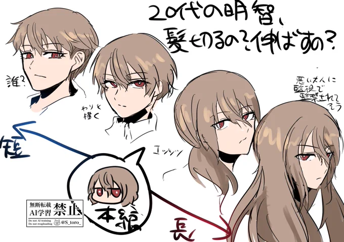 キャラが髪型変えるの大好きなんですよ 