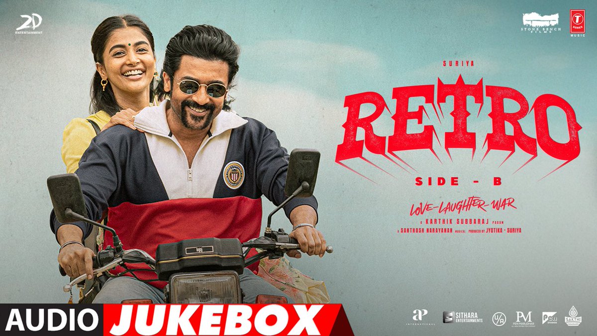 2D Entertainment (@2d_entpvtltd) on Twitter photo Trip down and fall into the mesmerizing Part B of #Retro Jukebox 🤩
OUT NOW ▶️ youtu.be/ArXCb8R3fos
#RetroRunningSuccessfully #TheOneWon
@Suriya_Offl #Jyotika <a href="/karthiksubbaraj/">karthik subbaraj</a> <a href="/hegdepooja/">Pooja Hegde</a> <a href="/Music_Santhosh/">Santhosh Narayanan</a> <a href="/prakashraaj/">Prakash Raj</a> <a href="/C_I_N_E_M_A_A/">joju george</a> <a href="/rajsekarpandian/">Rajsekar Pandian</a> <a href="/kaarthekeyens/">Kaarthekeyen S</a> <a href="/kshreyaas/">shreyaas krishna</a> Trip down and fall into the mesmerizing Part B of #Retro Jukebox 🤩
OUT NOW ▶️ youtu.be/ArXCb8R3fos
#RetroRunningSuccessfully #TheOneWon
@Suriya_Offl #Jyotika <a href="/karthiksubbaraj/">karthik subbaraj</a> <a href="/hegdepooja/">Pooja Hegde</a> <a href="/Music_Santhosh/">Santhosh Narayanan</a> <a href="/prakashraaj/">Prakash Raj</a> <a href="/C_I_N_E_M_A_A/">joju george</a> <a href="/rajsekarpandian/">Rajsekar Pandian</a> <a href="/kaarthekeyens/">Kaarthekeyen S</a> <a href="/kshreyaas/">shreyaas krishna</a>