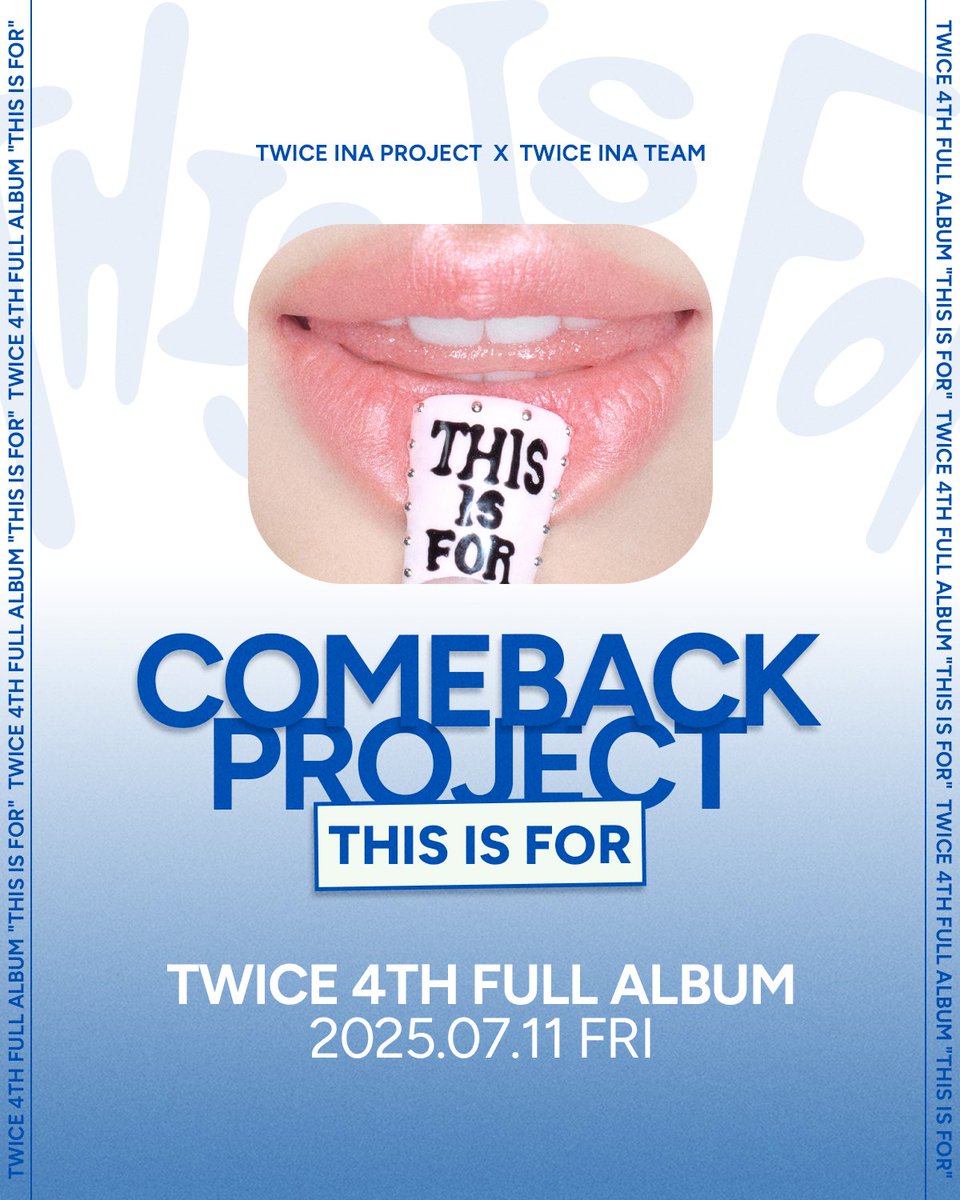 TWICE FOUR - 4TH ALBUM PROJECT  by TIP x <a href="/TWICE_INAteam/">TWICE INDONESIA (ON HIATUS)</a> ✨

#TWICE #THISISFOR

mari ONCE! meriahkan dan partisipasi projek dengan beli album di MELODIARY atau DONASI 💖

Seluruh donasi akan digunakan untuk Youtube Ads untuk mempromosikan comeback TWICE FOUR - 4TH ALBUM 😉