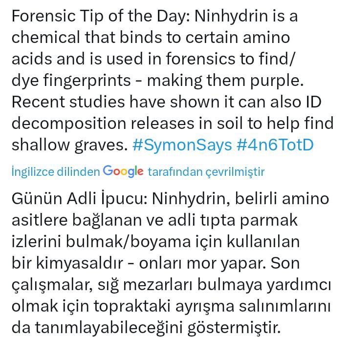 <a href="/adliantropoloj/">Adli Antropoloji</a> @adli_tip <a href="/dedektif2015/">Dedektif</a> <a href="/adli__kimya/">adli kimya</a> <a href="/AKolluk/">Adli Kolluk</a> <a href="/adli_arkeoloji/">adli arkeoloji</a> <a href="/adli_bilirkisi/">Adli Bilirkişilik</a> <a href="/AdliDis/">Adli Diş Hekimliği</a> <a href="/ayanginpatlama/">Adli Yangın ve Patlama</a>