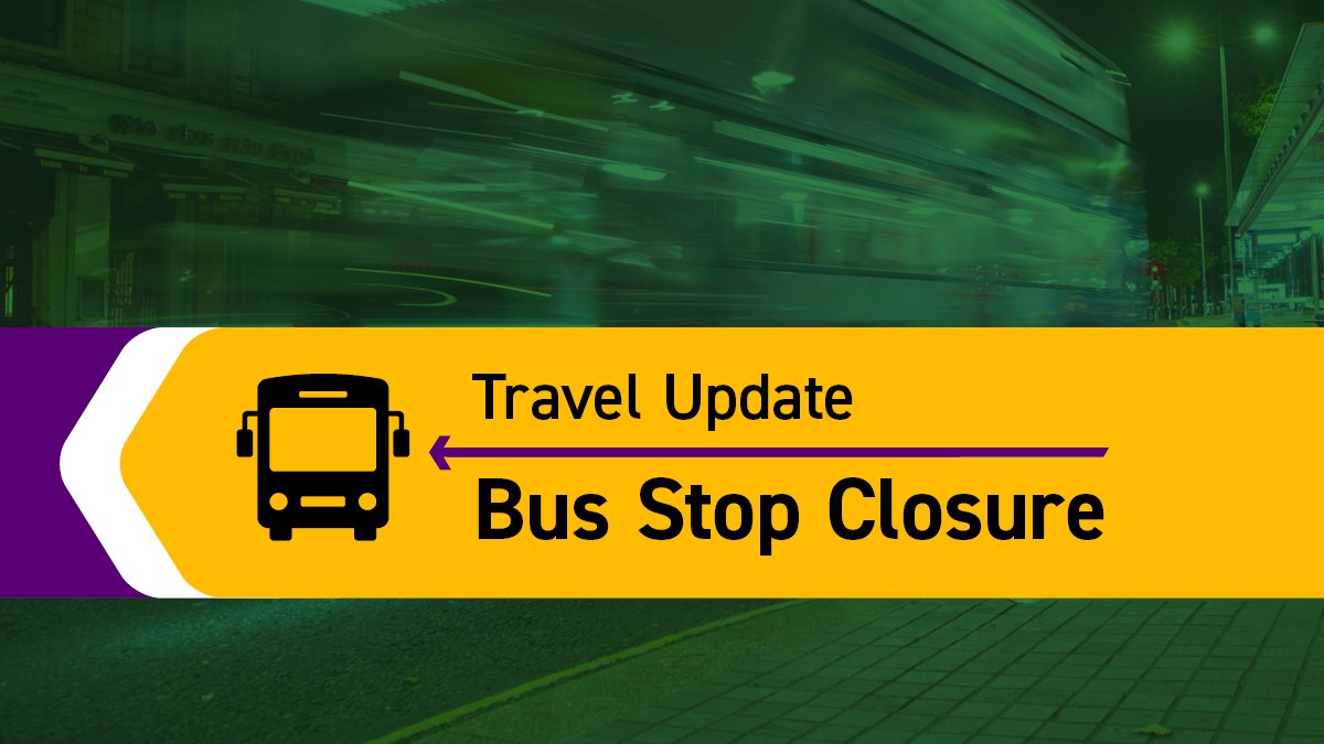 Passenger Notice.  Due to overnight roadworks, the Hambrook westbound stop will be closed overnight from 8pm - 6am Monday 26th May for approximately 8 weeks.  Our apologies for any disruption this may cause to your journey.