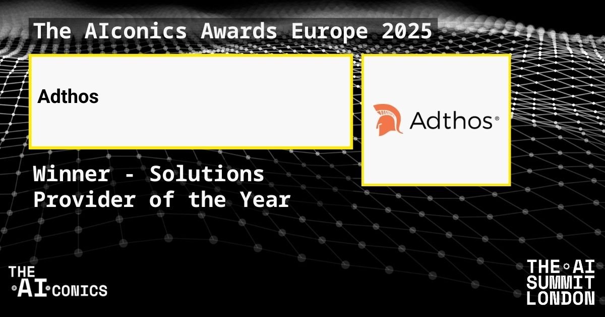 Exciting Friday news! 🎉 Thrilled to be named the Solutions Provider of the Year at the AIconics Awards! 🏆 Check out our award-winning Adthos platform here: bit.ly/3MO6Y9k  #AIVoices #Adtech #AIAudio #AISummit