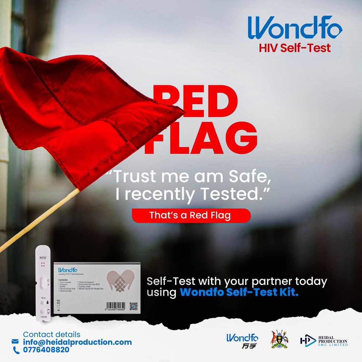 Let’s avoid these Red flags‼️this weekend.

•Trust me I’m safe 
•Trust me I’m careful
•Trust me I’m clean 
Knowing your status is power— Test with Wondfo HIV Self Test. #KnowYourHIVStatus #EndHIVStigma