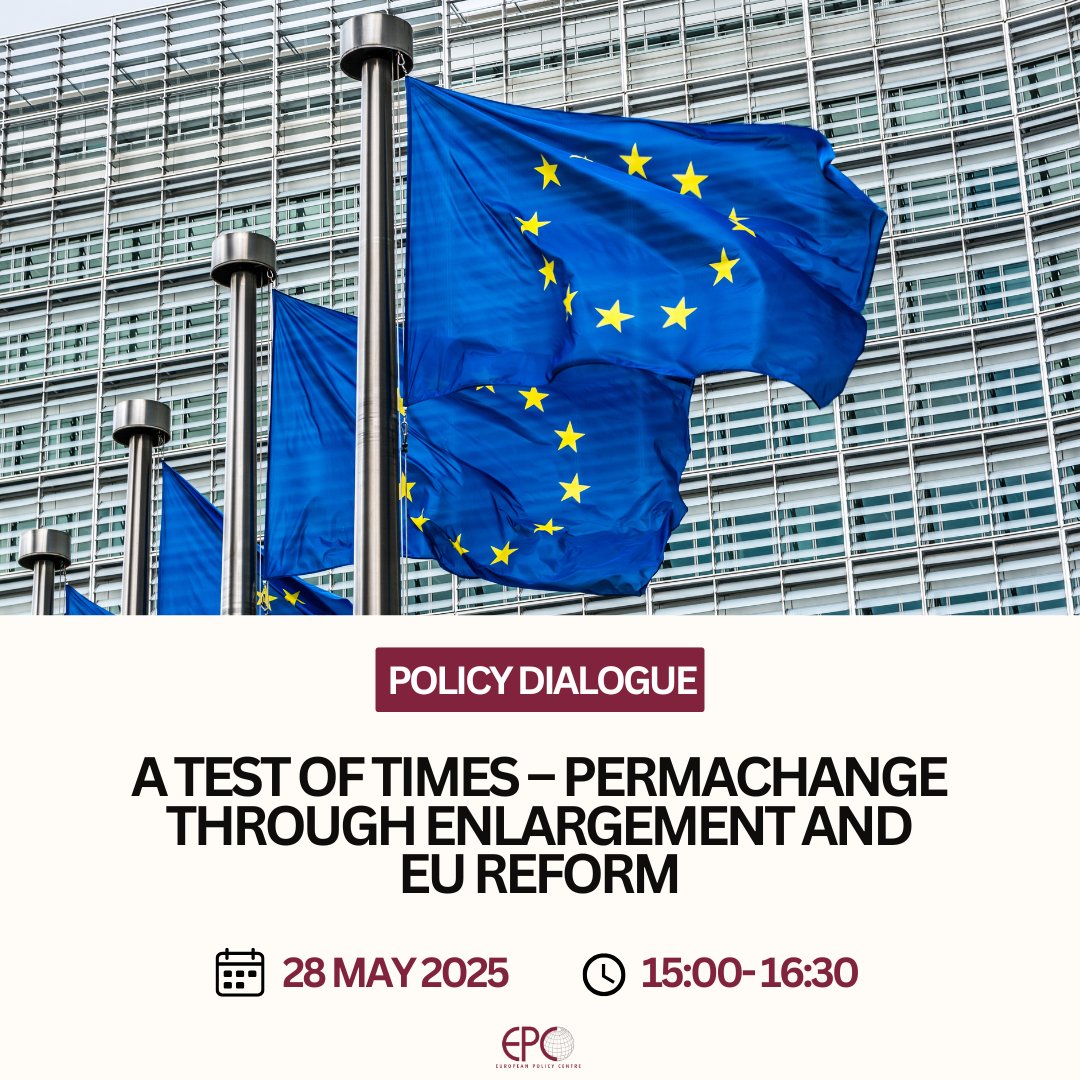 📢Policy Dialogue | A Test of Times – Permachange through enlargement and #EU reform

🗓️28 May

Join the EPC and Commissioner <a href="/MartaKosEU/">Marta Kos</a> for an insightful discussion on #Enlargement and presentation of the EPCs most recent paper on this topic.

Register👇
epc.eu/events/a-test-…