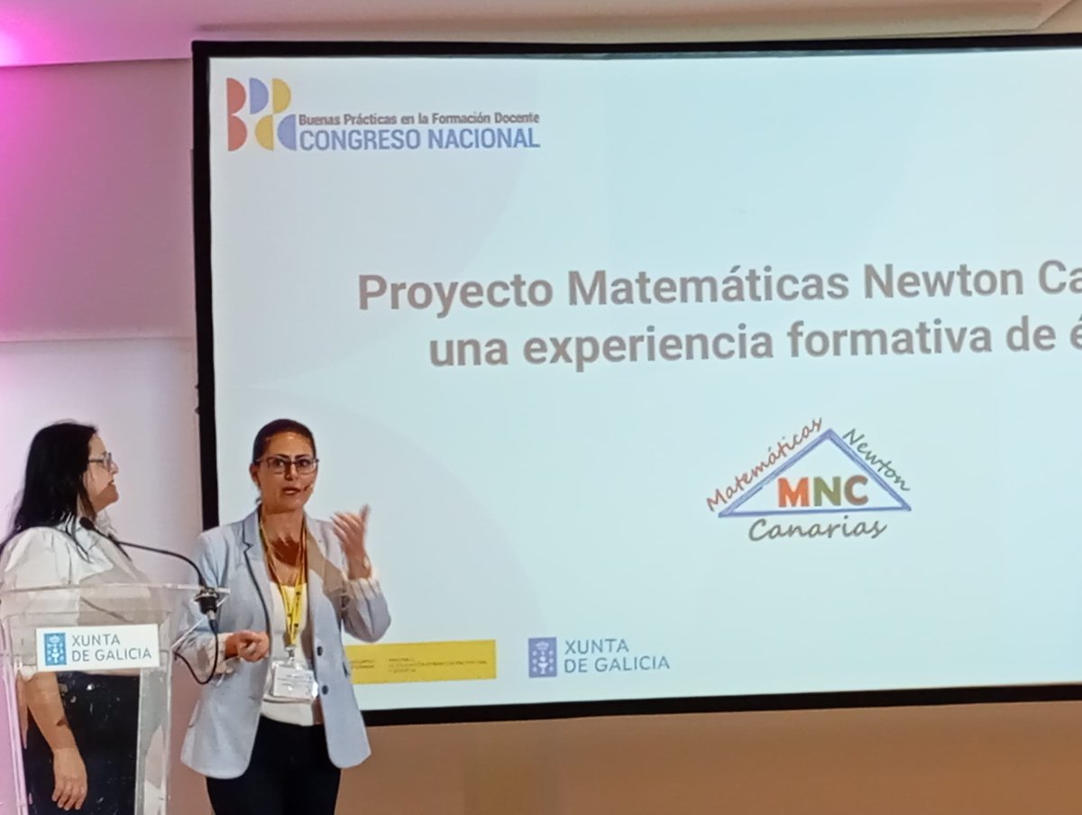 prez32230's tweet photo. El proyecto Matemáticas Newton Canarias en el Congreso Nacional de Buenas Prácticas en la Formación docente. ¡Muchas gracias al Servicio de Perfeccionamiento por ofrecernos esta oportunidad! https://t.co/ldtDaJMzC2