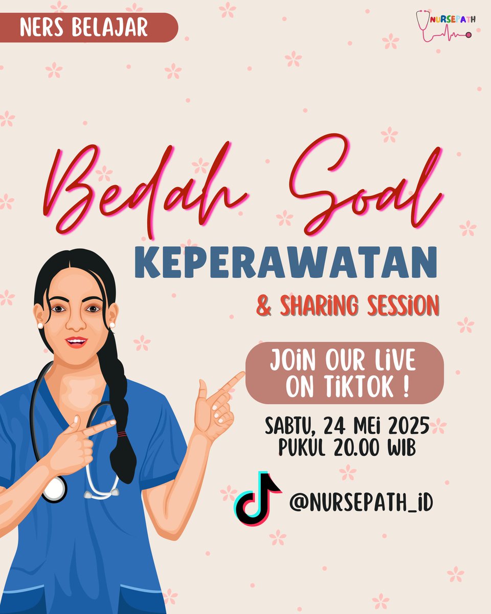 studydeee's tweet image. Yang mau belajar ukom keperawatan bareng jangan lupa join yaaa besok livenya!! Nanti bakal dipandu sama Ns. Cut!