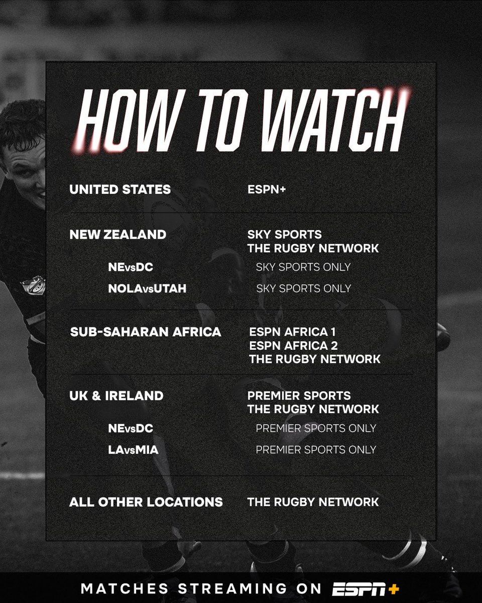 Major League Rugby (@usmlr) on Twitter photo #MLRPlayoffs presented by <a href="/sportsbreakscom/">๐๏ธโ๏ธ๐๏ธ</a> on the line
Details on how to watch every match in Week 15: bit.ly/43tvX9w
#MLR2025 #MLRPlayoffs presented by <a href="/sportsbreakscom/">๐๏ธโ๏ธ๐๏ธ</a> on the line
Details on how to watch every match in Week 15: bit.ly/43tvX9w
#MLR2025