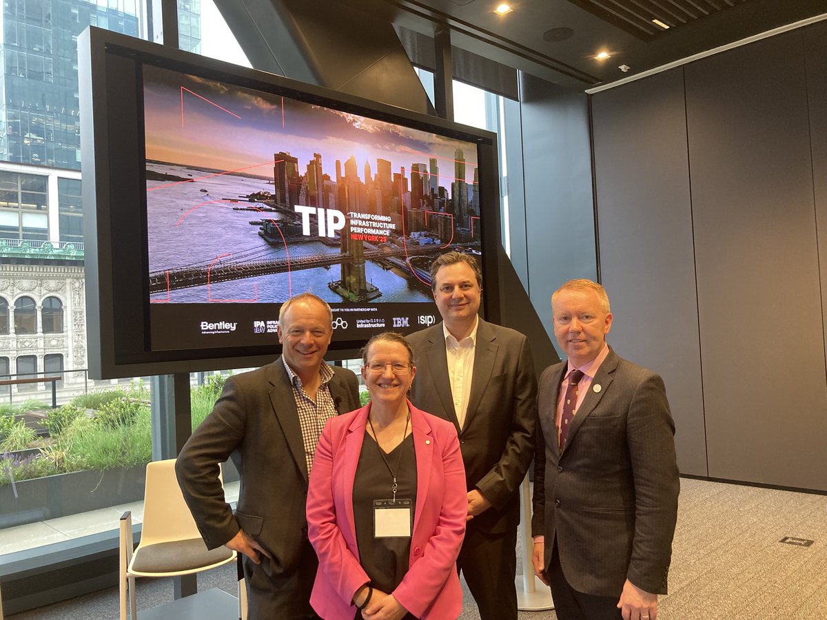 Great panel discussion about UK and USA collaboration with Alan Gogbashian  Deputy Trade Commissioner for North America, Gillian Blake <a href="/Arup/">Arup</a> and me for <a href="/ICE_engineers/">ICE</a> at the <a href="/BentleySystems/">Bentley Systems, Inc</a> Transforming Infrastructure Performance Summit in New York. Chaired by <a href="/_antonyoliver_/">Antony Oliver</a>