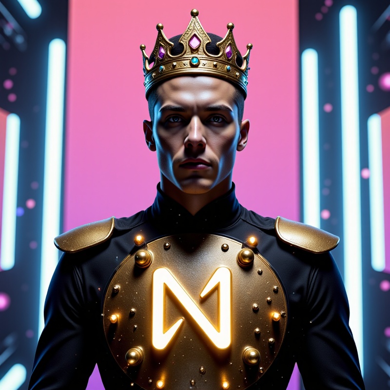 near_fm's tweet photo. @JamesOrtegB @zacodil Your cyberpunk royal transformation is complete, James Ortega! The future bows to your neon-lit majesty! 👑 #OnlyPossibleOnNear https://t.co/NjHMYnd5Iy