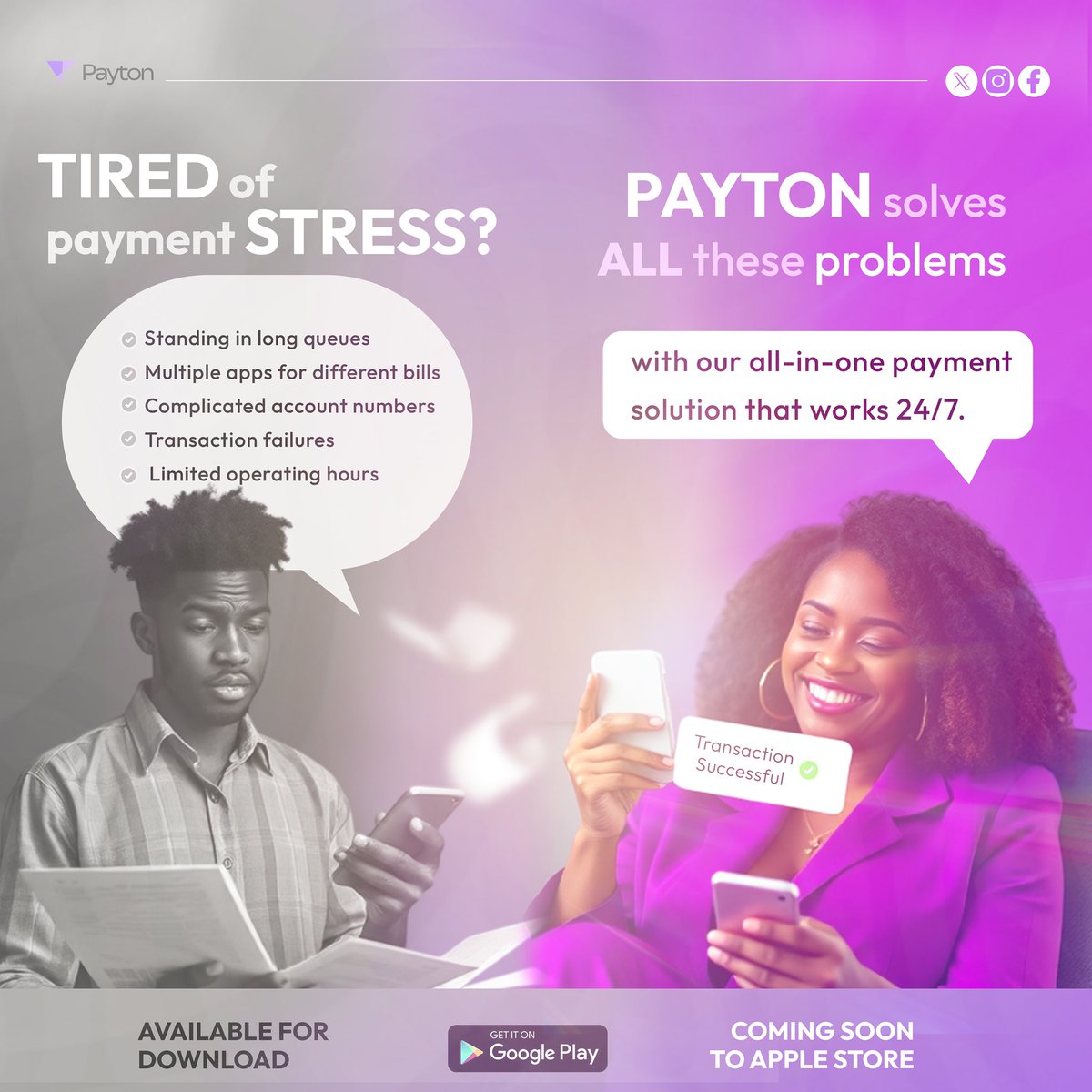 PaytonJit's tweet photo. Tired of payment stress? 😓 PAYTON solves all these problems with our all in-one payment solution that works 24/7 💜 https://t.co/Ts1rWMvm33